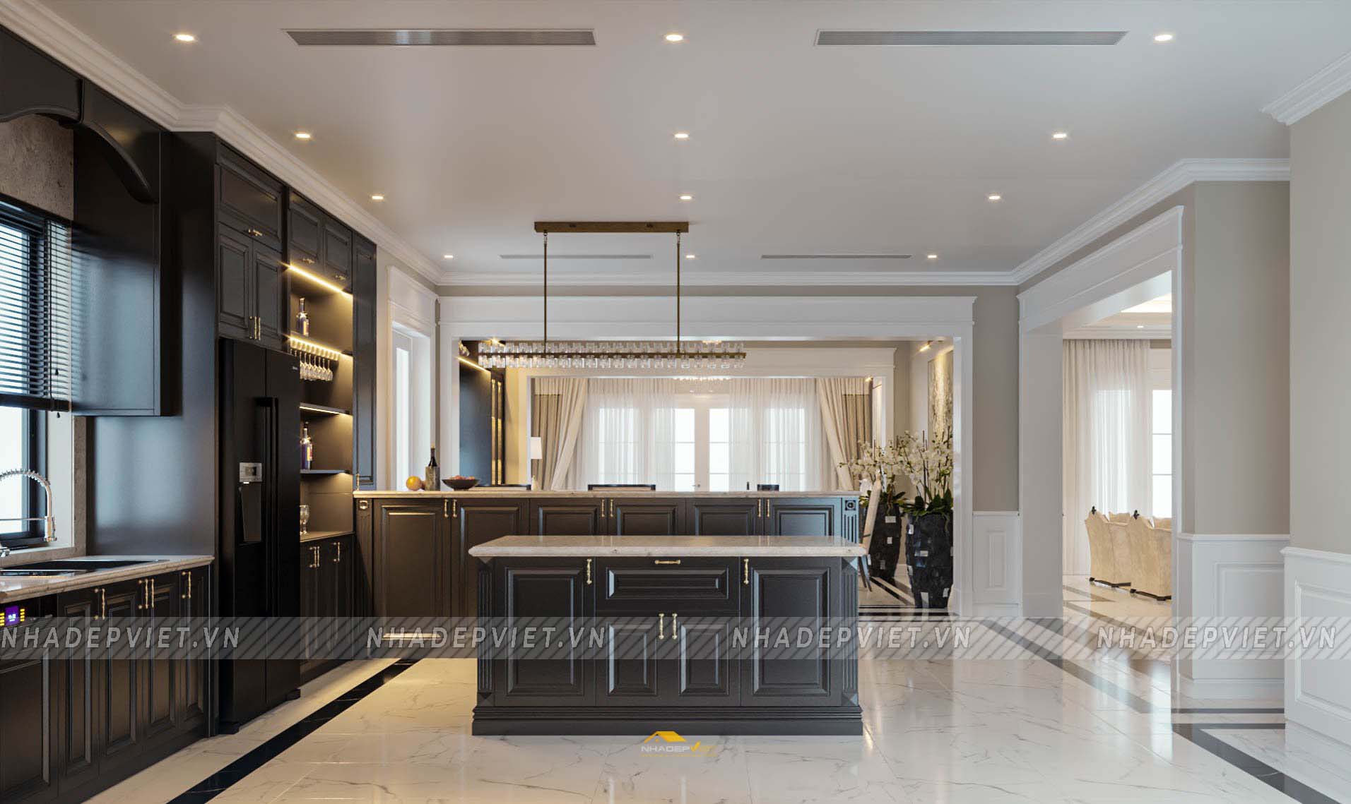 Nội thất Biệt thự Mr. Nam tân cổ điển nhẹ nhàng, đẳng cấp tinh tế
