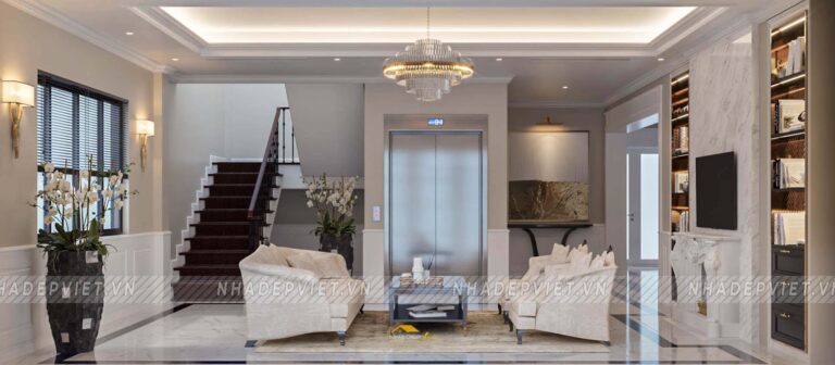 Nội thất Biệt thự Mr. Nam tân cổ điển nhẹ nhàng, đẳng cấp tinh tế