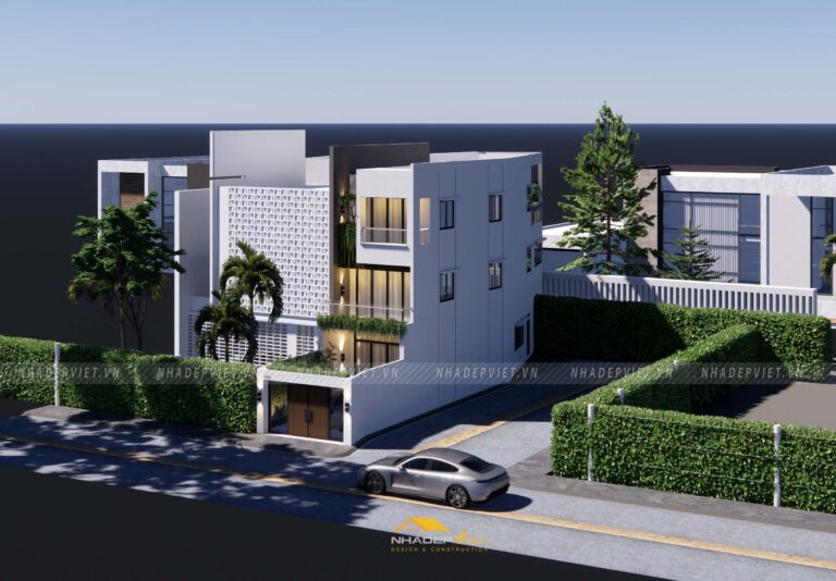 Nhà phố 3 tầng hiện đại với không gian sống tinh giản, mở thoáng và đầy cảm hứng