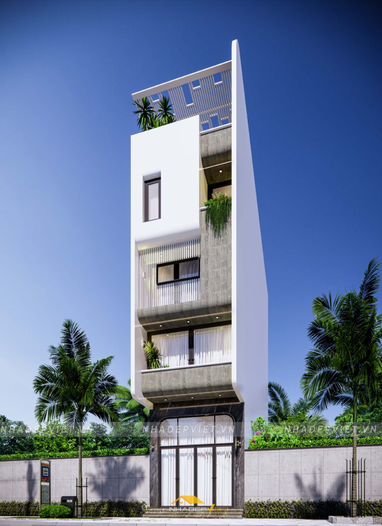 Thiết kế nhà phố đường nét cong tinh tế, hiện đại