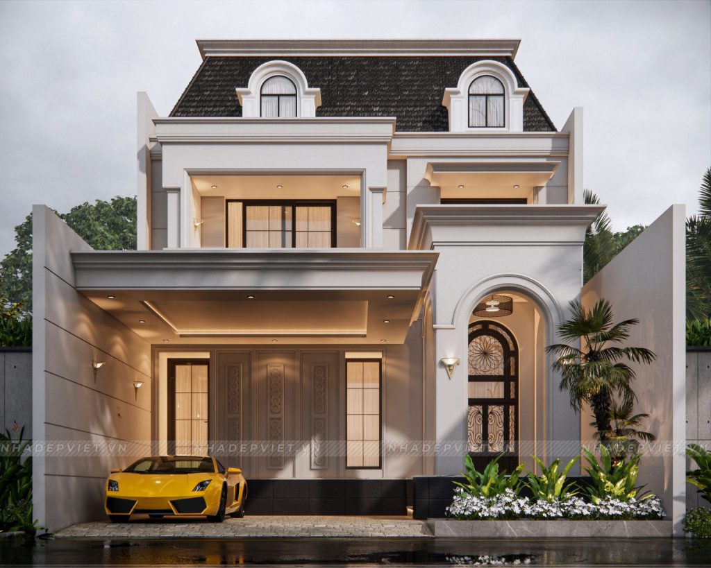 Mẫu biệt thự tân cổ diển sang trọng rộng 8m mang đến sự đẳng cấp và quý phái