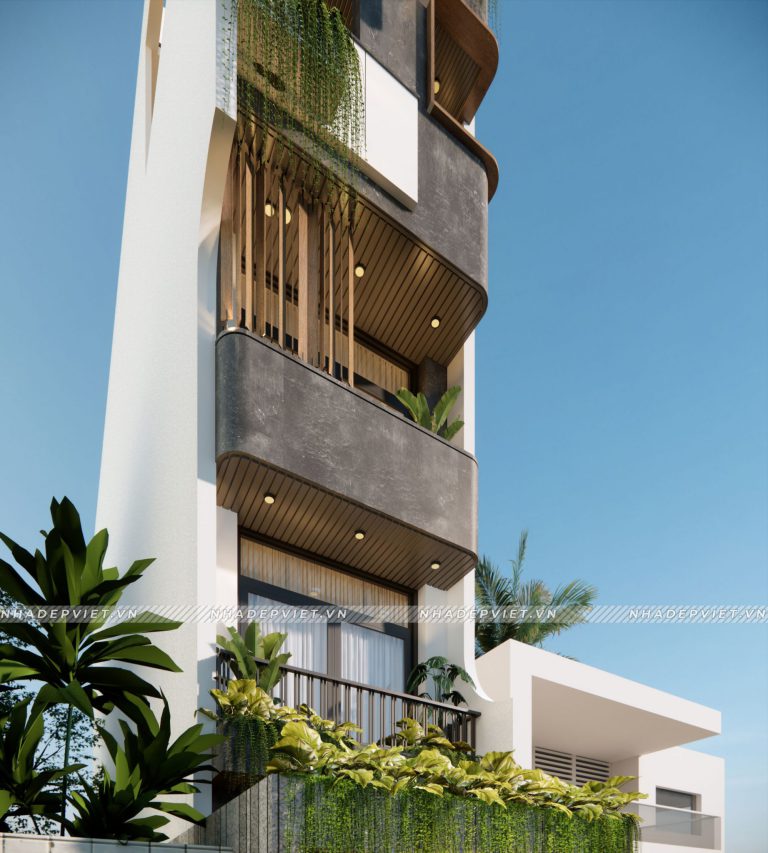 Thiết kế nhà chị Giang – Giải pháp che nắng hướng Tây xanh mát