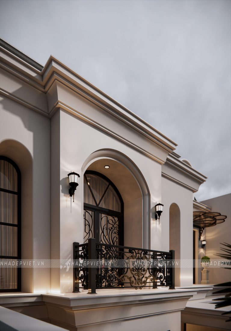 Thiết kế biệt thự tân cổ điển quý phái cùng hệ mái Mansard đặc trưng