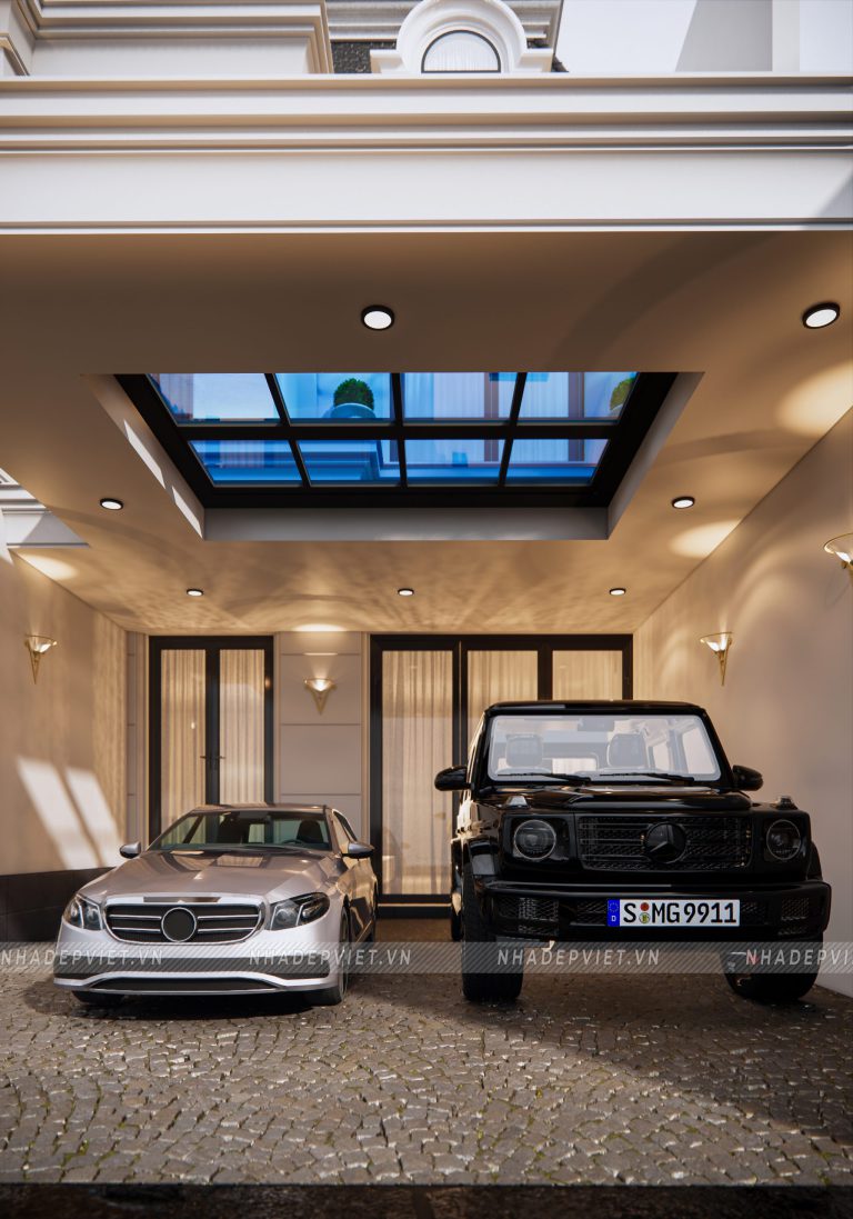 Thiết kế biệt thự tân cổ điển quý phái cùng hệ mái Mansard đặc trưng