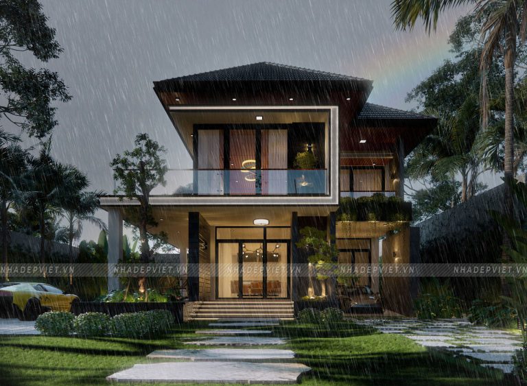 Biệt thự vườn 2 tầng – Không gian mở hòa mình vào thiên nhiên với kiến trúc độc đáo