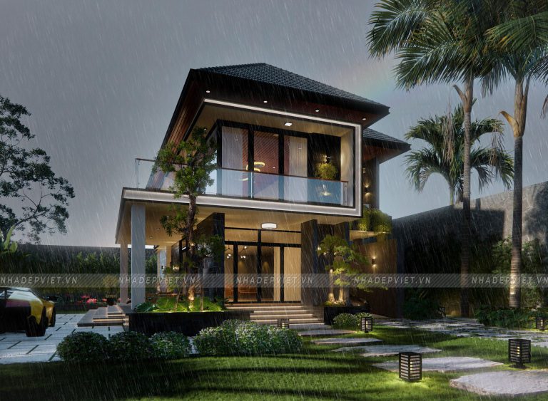 Biệt thự vườn 2 tầng – Không gian mở hòa mình vào thiên nhiên với kiến trúc độc đáo