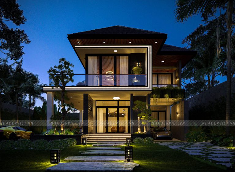 Biệt thự vườn 2 tầng – Không gian mở hòa mình vào thiên nhiên với kiến trúc độc đáo