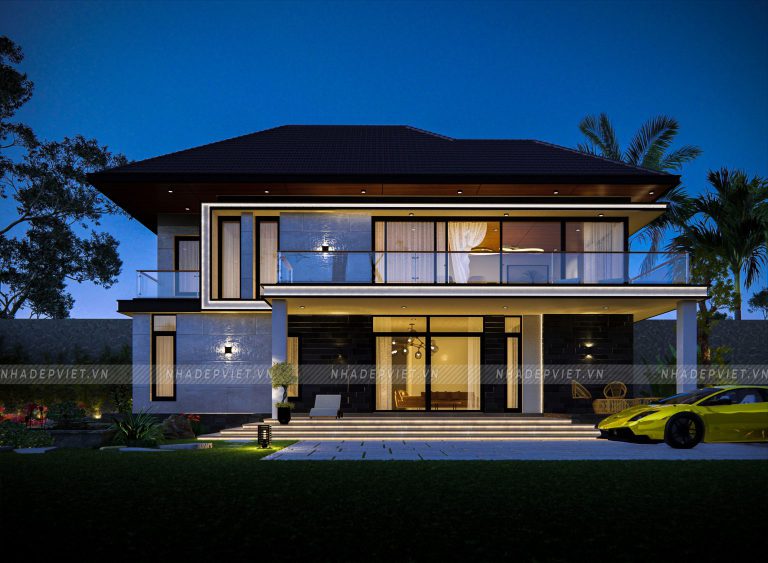 Biệt thự vườn 2 tầng – Không gian mở hòa mình vào thiên nhiên với kiến trúc độc đáo