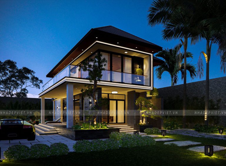 Biệt thự vườn 2 tầng – Không gian mở hòa mình vào thiên nhiên với kiến trúc độc đáo