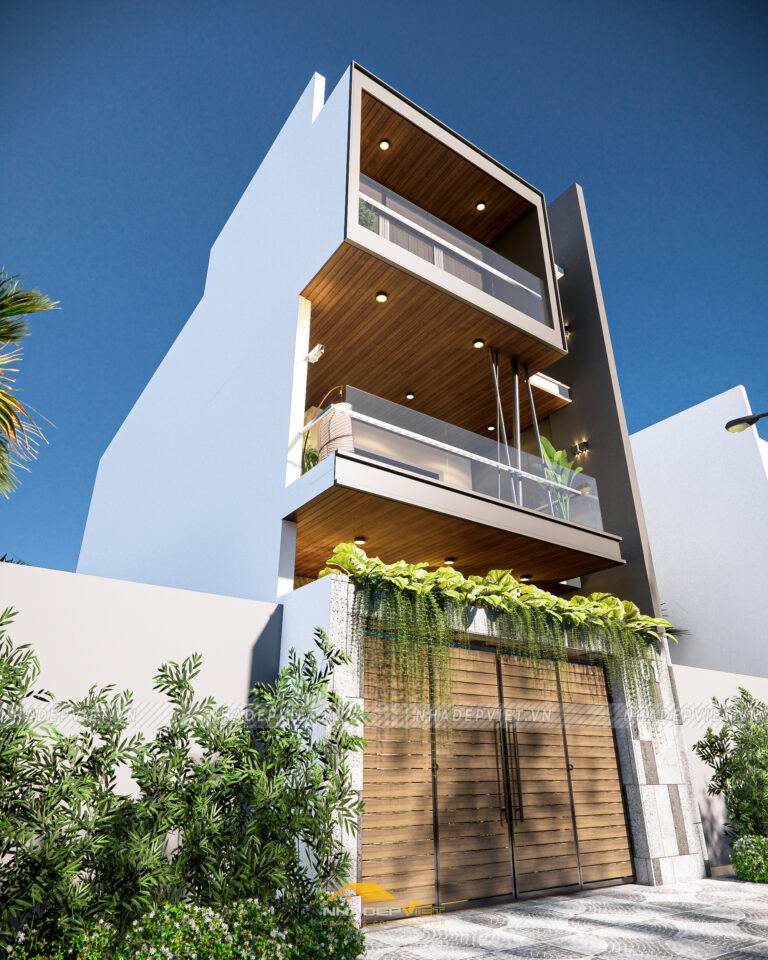 Thiết kế nhà chị Tuyết 6x19m kiến trúc hiện đại ấn tượng