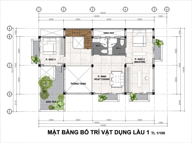 Biệt thự gỗ nghỉ dưỡng biển Vũng Tàu – mái dốc truyền thống cùng gỗ tự nhiên