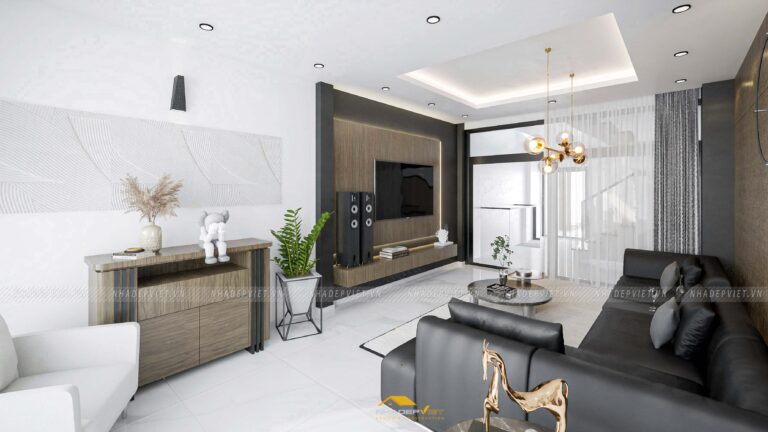 Nhà chị Hương, không gian sống kết hợp văn phòng tinh tế hiện đại