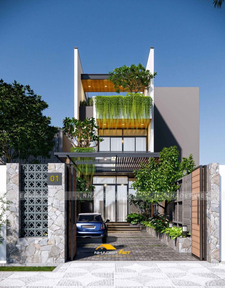 Tuyệt tác “Oasis xanh”: Nhà phố đẳng cấp với thiết kế độc lạ và vườn treo ấn tượng!