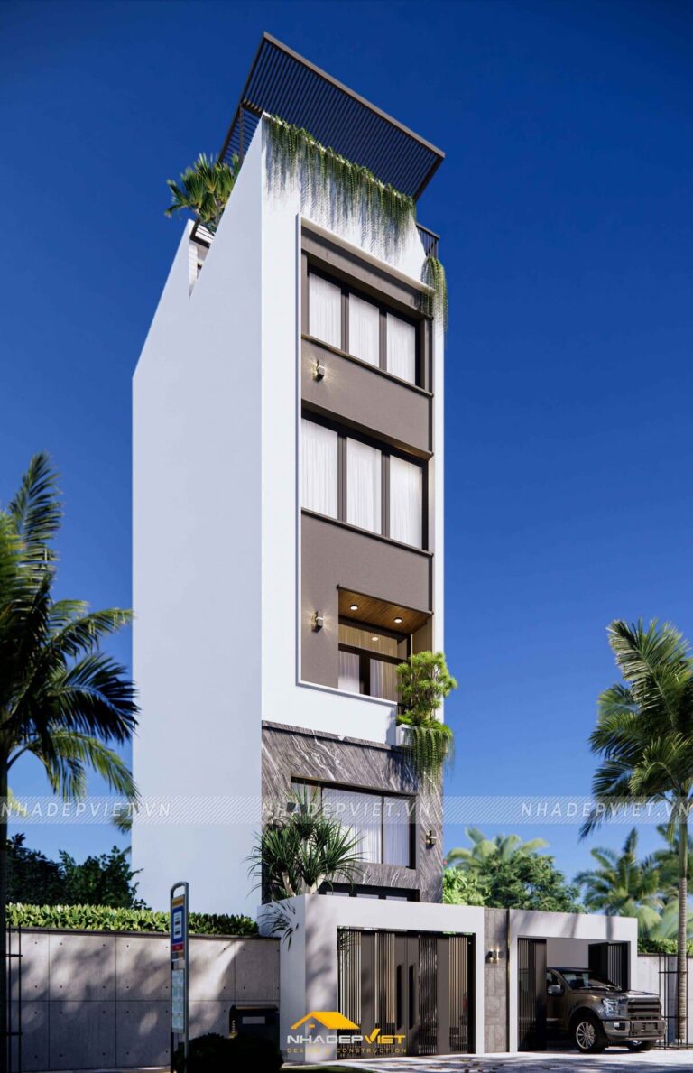 Nâng tầm cuộc sống, nhà ống thiết kế đẳng cấp kèm sân thượng resort