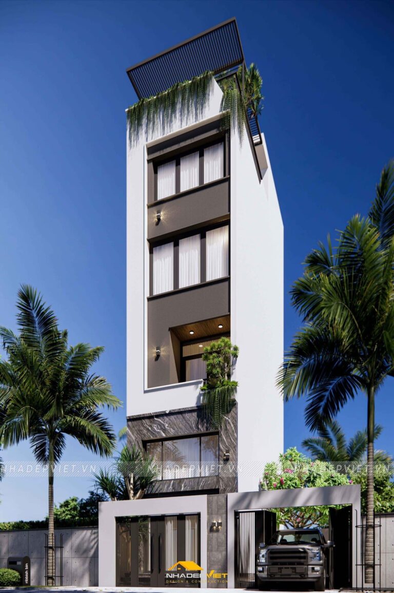 Nâng tầm cuộc sống, nhà ống thiết kế đẳng cấp kèm sân thượng resort