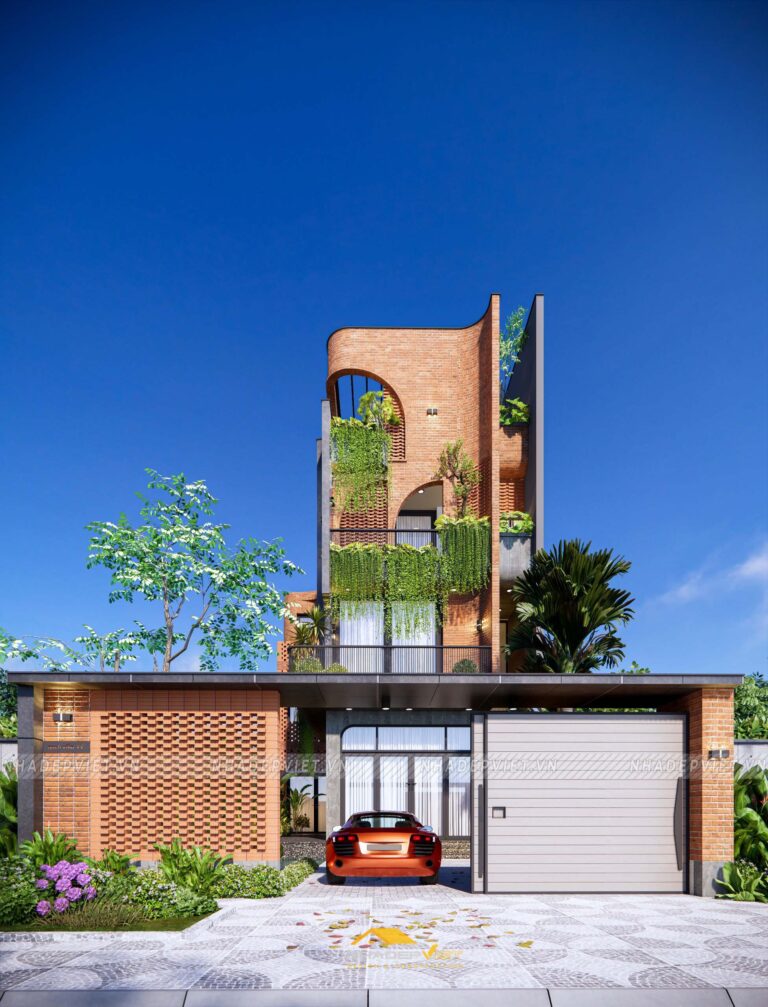 Mẫu biệt thự xanh 4 tầng ấn tượng – thiết kế gần gũi thiên nhiên và đầy phong cách