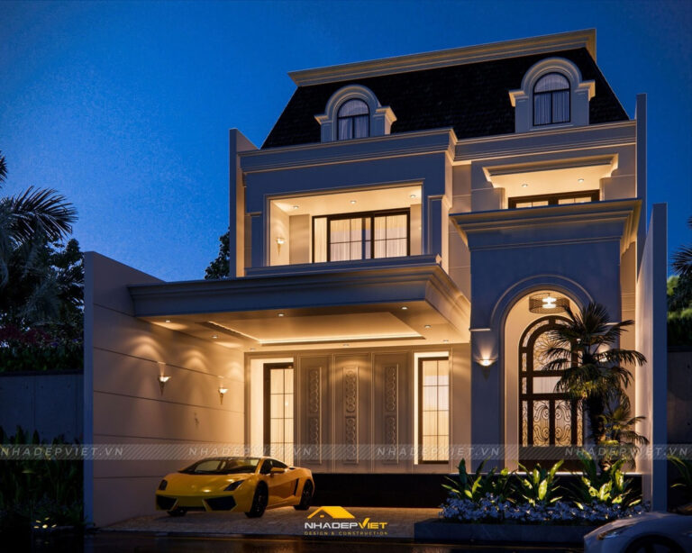 Mẫu biệt thự tân cổ diển sang trọng rộng 8m mang đến sự đẳng cấp và quý phái