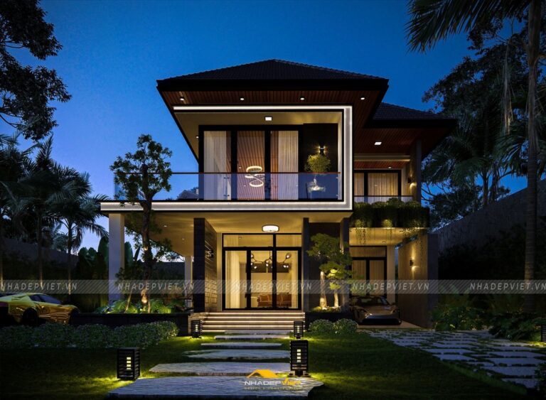Biệt thự vườn 2 tầng – Không gian mở hòa mình vào thiên nhiên với kiến trúc độc đáo