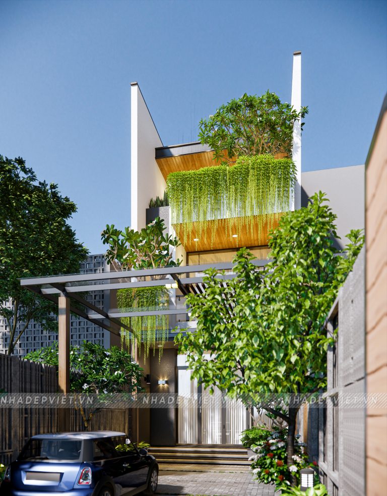 Tuyệt tác “Oasis xanh”: Nhà phố đẳng cấp với thiết kế độc lạ và vườn treo ấn tượng!