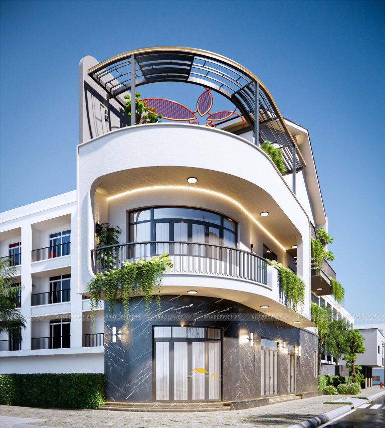 Ấn tượng với kiến trúc nhà phố 3 tầng hiện đại & xanh mát