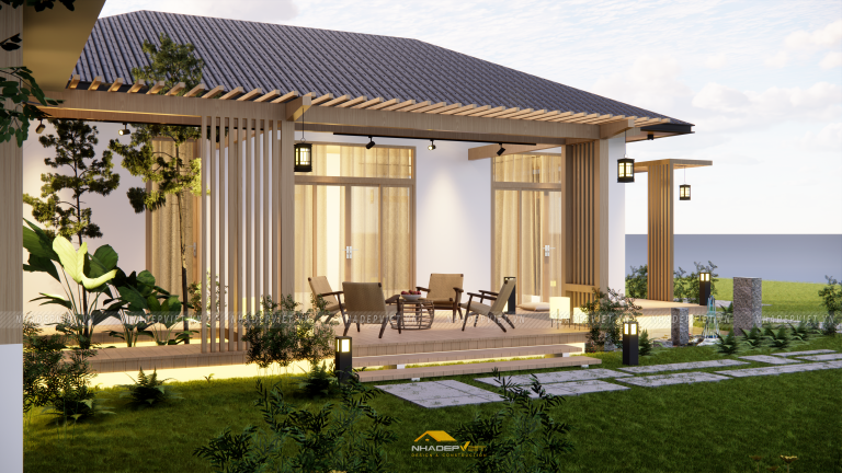 Mẫu Nhà Vườn Mái Nhật Hiện Đại, Vẻ Đẹp Tối Giản, Gần Gũi Thiên Nhiên