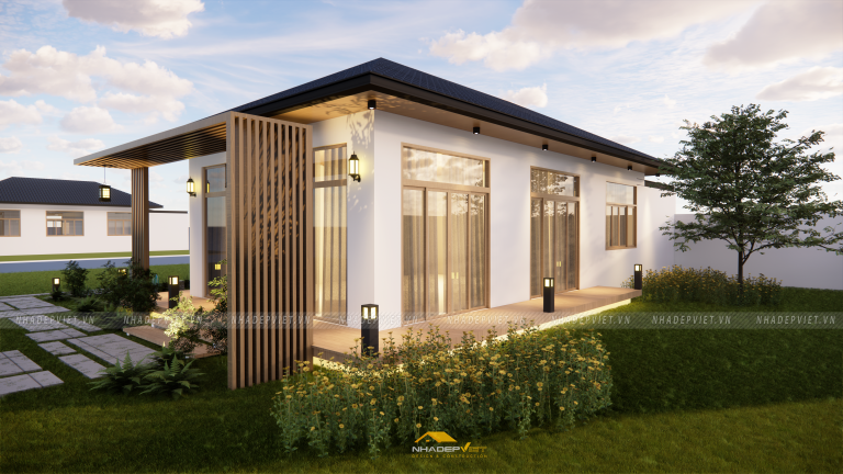 Mẫu Nhà Vườn Mái Nhật Hiện Đại, Vẻ Đẹp Tối Giản, Gần Gũi Thiên Nhiên