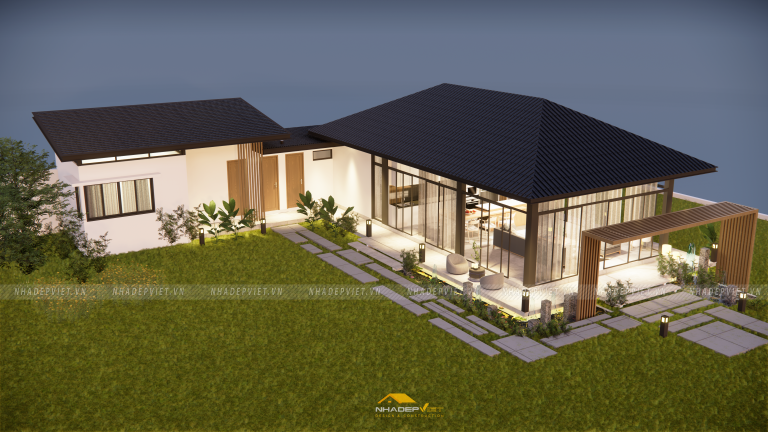 Mẫu Nhà Vườn Mái Nhật Hiện Đại, Vẻ Đẹp Tối Giản, Gần Gũi Thiên Nhiên