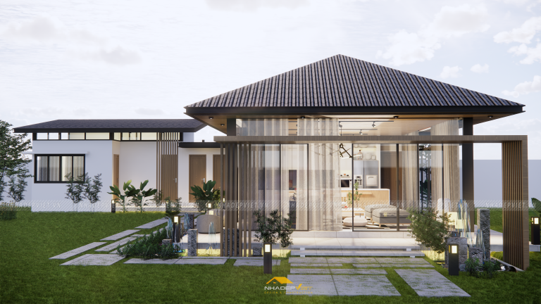 Mẫu Nhà Vườn Mái Nhật Hiện Đại, Vẻ Đẹp Tối Giản, Gần Gũi Thiên Nhiên