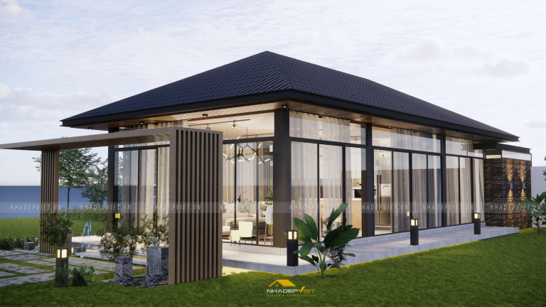 Mẫu Nhà Vườn Mái Nhật Hiện Đại, Vẻ Đẹp Tối Giản, Gần Gũi Thiên Nhiên