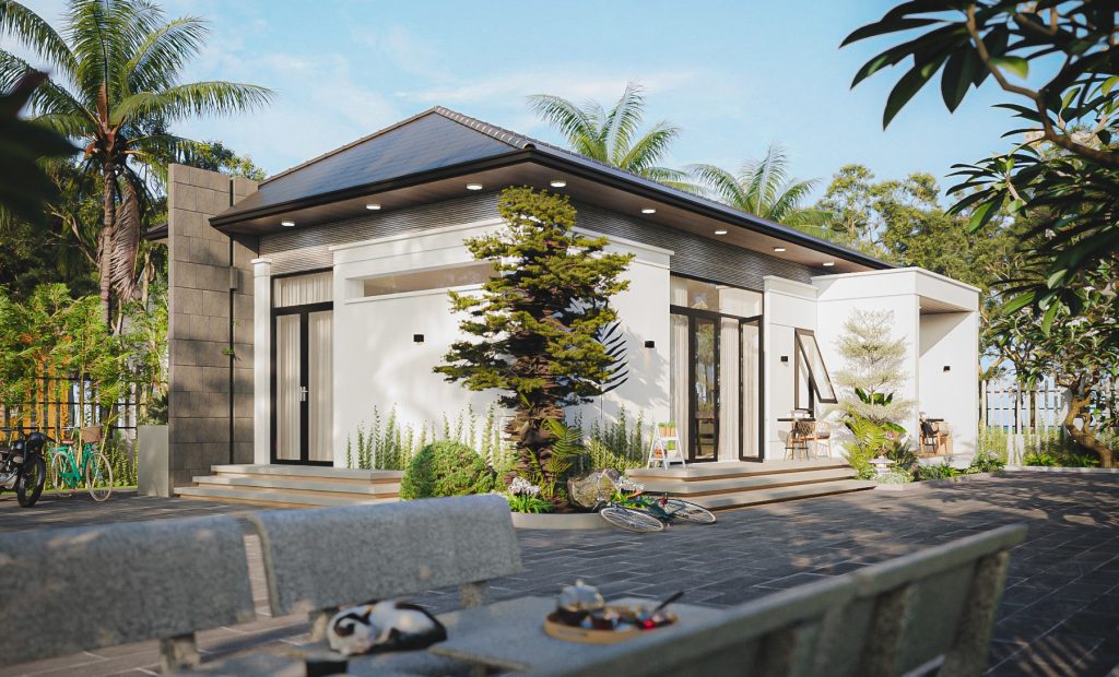 Khó Cưỡng Trước Vẻ Đẹp Của Nhà Cấp 4 Mái Nhật Hiện Đại