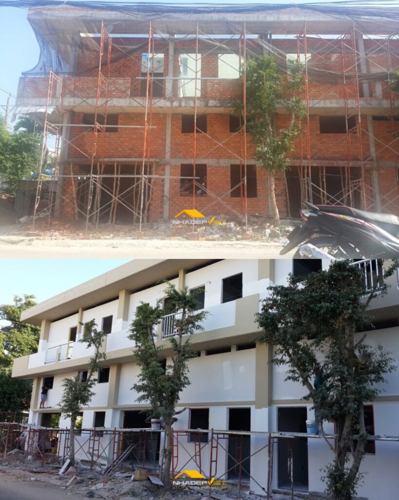 C&ocirc;ng tr&igrave;nh thi c&ocirc;ng nh&agrave; chị Thuận